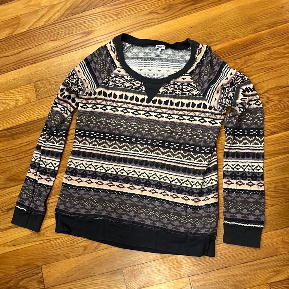 Splendid Fair Isle Top Medium Anthropologie
